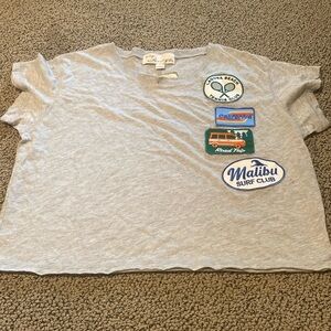 NWT Vintage Havana Gray Patched Shirt Size Small